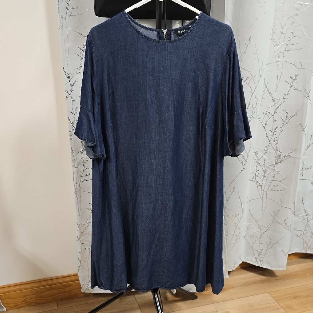 Simply Be Denim Blue Dress